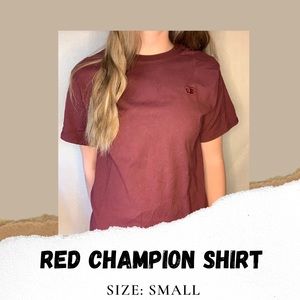 Champion Burgundy Short Sleeve T-Shirt